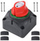 Batterie Trennschalter 12V, Batterietrennschalter 12V 24V 48V, Batteriehauptschalter 1-2-Both-OFF, Hauptschalter 12V Stromschalter Akku Batterieschalter Wasserdicht für Auto Boot LKW Yacht KFZ Caravan