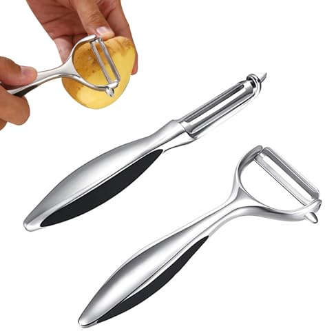 Vegetable Peeler Swivel Potato Peelers, Multifunction Peeler Set, Sharp Stainless Steel Blades and Ergonomic Handle for Kitchen, Vegetables, Fruits