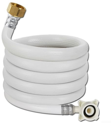 Tubo per lavatrice da 1,5 m per acqua fredda, tubo di ingresso per lavastoviglie e unità di refrigerazione, connessione completamente automatica