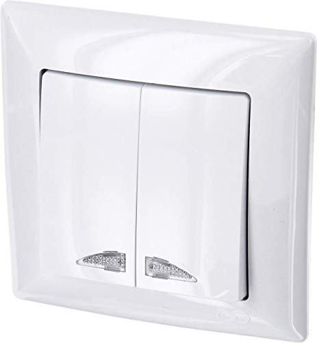 Unterputz Serienschalter, LED, Steckklemme, All-in-One, Serie G1 reinweiß