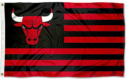 Chicago Bulls Americana Stripes Nation 3x5 Flag