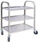 ALPIKA 3 Tier Stainless Steel Serving Catering Cart Utility Rolling Cart Kitchen Island Trolley Storage Cart with Locking Wheels, Ideal for Kitchen Hotels, 72 x 82x 40 CM