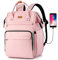 RJEU Schulrucksack Mädchen Teenager,Rucksack Schule mit 15.6 Zoll Laptopfach & USB-Ladeanschluss,Schultasche Laptop Rucksack für Uni,Studium(Rosa)