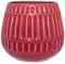 Nordring Pot de Fleur Riff - Pots de Fleurs décoratifs Couleur pour intérieur Style rétro créatif L (16,5 cm ø), Rouge, Céramique