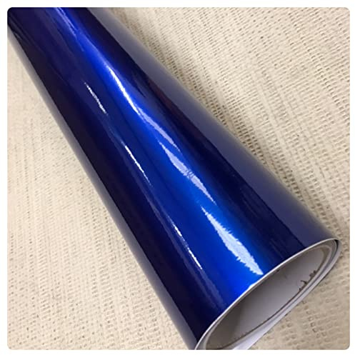 Car Vinyl Wrap Sheet Film Blue Metallic Gloss Car Vinyl Wrapping 'Air Bubble Free' 30CM x 1.52M