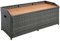 ESTEXO Polyrattan Gartenbank Sitzbank mit Auflagenbox Kissenbox Rattan Kissentruhe Bank mit Stauraum Anthrazit-Grau