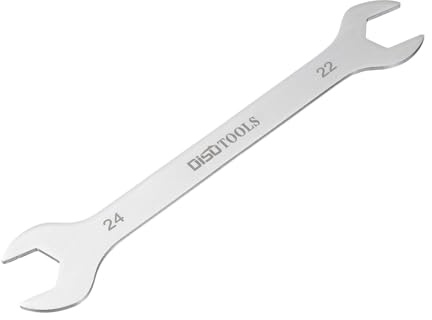 sourcing map Thin Open End Wrench 22mm x 24mm Metric Sandblasting Plated 3cr13 Stainless Steel, Double Ended Slim Spanner for Household Maintenance and General Repairs
