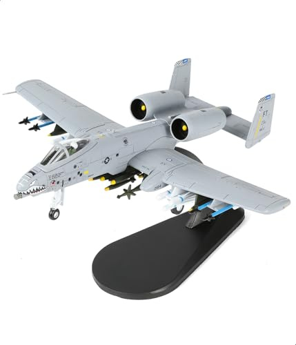 NUOTIE 1/100 A-10 Thunderbolt II (Warthog) Attack Kit de modèle d'avion en métal moulé sous Pression VX-23 Réplique d'avion Militaire pour Collection d'exposition ou Cadeau