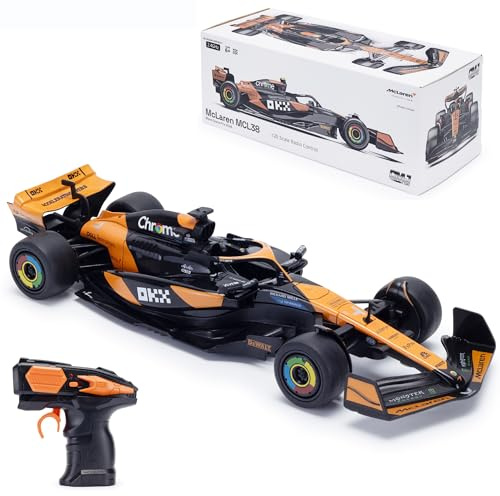 McLaren F1 RC Auto MCL38 (escala 1:20) 2,4 GHz – Juguete de carreras oficial con Lando Norris & Oscar Piastri | Fórmula 1 Drive to Survive