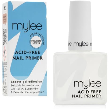 Mylee Base Primer sans acide pour vernis semi-permanents, Formule douce pour les ongles naturellement gras, Evite le vernis qui se décolle ou s'écaille, Améliore la tenue, qualité professionnelle