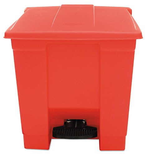 Rubbermaid Commercial 640-6143-RED 8-Gal Step-On Trash Container