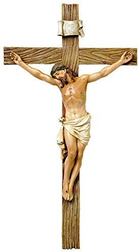 Joseph's Studio by Roman, Renaissance Collection, 13.75 Inch Crucifix, Jesus on the Cross, Religious Home Decor, Catholic Gift