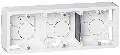 Legrand - 080286 - Cadre Mosaic pour 6 modules montage horizontal - Profondeur 40mm - Gris