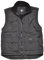 Mens Multi Pocketed Bodywarmer Waistcoat Fleece Lined For Warmth LINCOLN Vest Fortress Full Zip Warm Work Designed by Tuff Stuff Black L (44-46'' Chest)