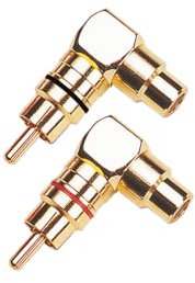 Cinchadapter 90° 1 x rot / 1 x schwarz