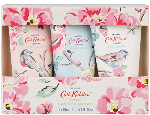 Cath Kidston Blossom Birds Assorted Hand Cream Trio Gift Set | Enriched With Shea Butter | Cruelty Free & Vegan Friendly | Travel Friendly Sizes | 3 x 30ml