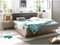 möbelando Bett Bettanlage Doppelbett Bettgestell Bettrahmen Ehebett Constantin I Wildeiche/Basaltgrau/Absetzung Hirnholz