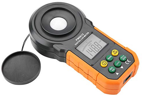 Luxómetro digital de 200,000Lux, medidor de luz, para todas las fuentes de luz, incluyendo LED, liviano, sensor impermeable, garantía larga(PM6612)