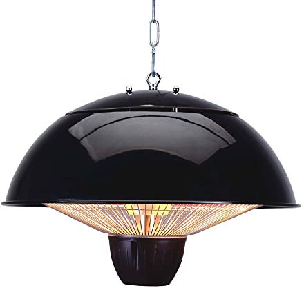 Litecraft 1500 Watt LED Ceiling Pendant Halogen Element Radiant Patio Heater - Black