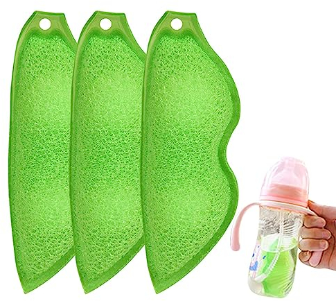 Esponja De Limpieza De Botellas con Forma De Frijoles, Linda Esponja De Limpieza De Botellas De Agua De Guisantes, Frijoles Limpiadores De Botellas, Esponja De Limpieza De Botellas De Frijoles