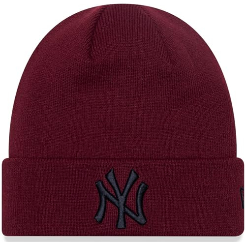 New Era Herren League Essential Beanie Neyyan Carblk York Yankees Baseballkappe, DUNKELROT, Einheitsgröße EU
