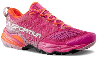 La Sportiva Akasha II Woman Green Banana/Lagoon, Scarpe da Trail Running Donna, Taglia Unica, 411322 Springtime Cherry Tomato, 38.5 EU