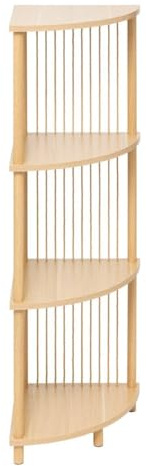 5 five simply smart 5five - Étagère Angle 4 Niveaux Kord - Effet Bois Clair Beige - Rangement Utile et Pratique - L.34 x l.34 x H.110 cm - Salon, Bureau, Chambre