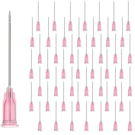 EPRVAUY 50 Aiguilles applicatrices par Paquet 18Ga 3,8 cm emballées Individuellement pour Le Remplissage avec des liquides et des Aiguilles industrielles