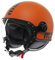 MAGIC MOTOR Casco moto jet Momo Design Fighter Classic E2206 Arancione Opaco / Nero (M)