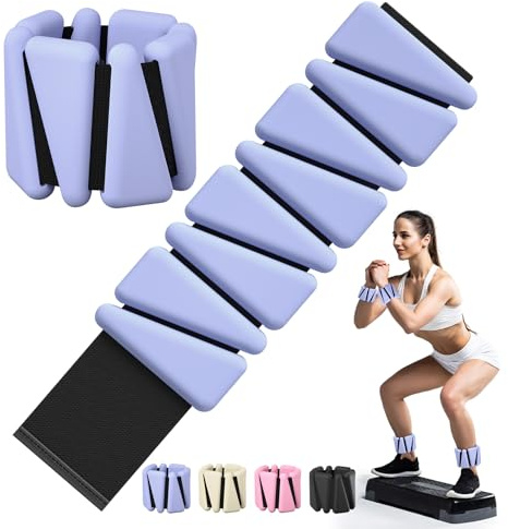 Wrist & Ankle Weights for Women, Wearable Strong Arm & Leg Weights Set of 2(1Lbs Each), Adjustable Ankle Weights for Walking, Yoga, Dance, Barre,Gym,Exercise,Pilates,Walking Running