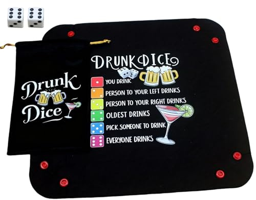 Bere Giochi per Serate tra Adulti | Attività Sepoltura Vita Da Ragazzo,Giochi di Dadi Da Bere - per Coppie Uomini Donne Tailgate EVJF EVG Festa Ragazze Compleanno Cremagliera Campeggio Vacanze