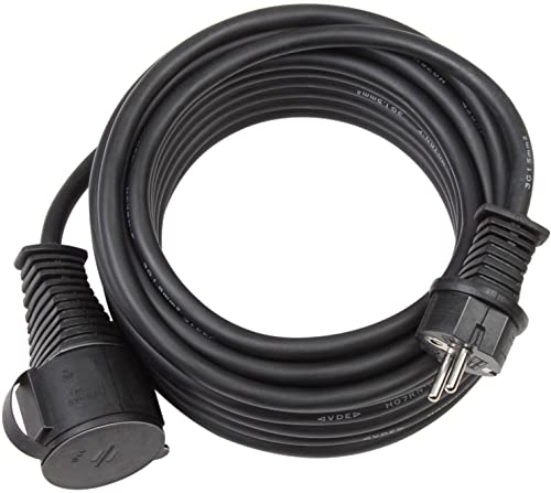 Brennenstuhl Baustellen-Verlängerungskabel IP44 (25m Kabel, H07RN-F 3G2,5, für den Außenbereich und den Einsatz auf Baustellen) schwarz