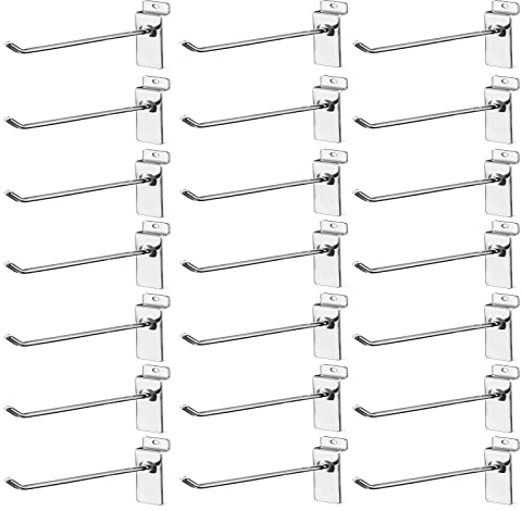 Nisorpa Crochet Mural, 100pcs Crochets Panneau Rainuré, Étagère de Magasin Pour Supermarché