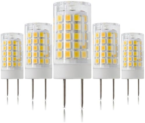 GY6.35 led Bombilla 7W, 5pcs led Bombillas, 700LM, 7W Equivalente a 70W halógeno, AC220V-240V, ángulo de Haz de 360 ° para la iluminación del hogar(Warm White 3000k)