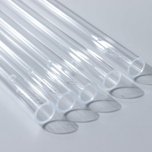 Efavormart 8 Pack Acrylic Ceiling Drape Tubes Clear with Position Fastening Pins and Connectors - 24