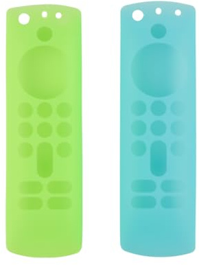 Pack de 2 Piezas: Funda de Silicona para Mando a Distancia Compatible con - Verde Brillante y Turquesa Sin Brillo, Antideslizante y Protector
