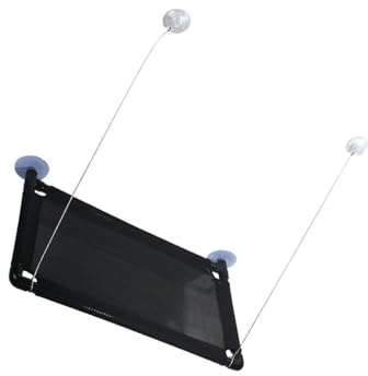 QLECXZI Hamaca para Gatos con Asiento de Ventana, ventosas Resistentes, instalación rápida, Capacidad de Carga de 30 kg, Lugar de Descanso para Gatos, Manta, Camas cálidas Que