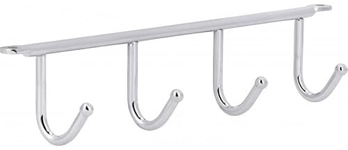 SIRO Hakenleiste Sandhausen, Schlicht, Deckenmontage, Stahl chrom glänzend, 272 mm x 35 mm x 51 mm, LA 262 mm, 2081DM-272ZN1V1E