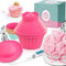 Grand moule à cupcake MoNiRo – Moule à muffin extra XXL avec douilles et poche à pâtisser - Cupcakes géants – set d’accessoires à pâtisserie de 30 pièces avec moule en silicone pour gâteau