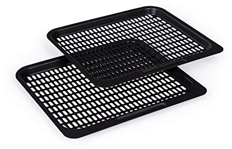 Klarstein AeroVital Fry Accesorio rejillas - 2 bandejas de 24 x 20 cm, Revestimiento antiadherente