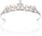 Basetousual Hochzeit Braut Kristall Tiara, Königin Krone Dekoration, Kristall-Damen-Haar-Krone, Hochzeit Braut Haarschmuck Prinzessin Krone
