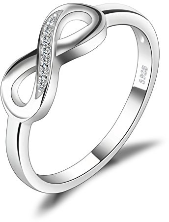 JewelryPalace Wrap Ring Infinity Förlovningsring Löfte Vigselringar Ring Silver 925 Damer, Zirkonia Silverringar Vigselringar Frieri Ringar, Damsmycken Roseguld Guld Guld