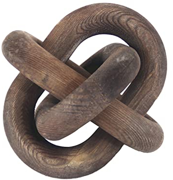 SM SunniMix Wood Chain Decorations 3 Link Wooden Knot for Home Farmhouse Rustic Accessory, Brown