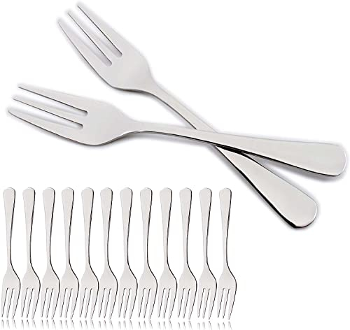 BESCH 12 fourchettes à dessert en acier inoxydable 14,5 x 2 cm