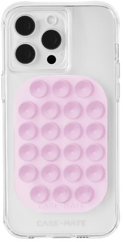 Case-Mate Adhesive Suction Cup Phone Mount - Sticky Phone Grip with Strong 3M Adhesive - Anti-Slip Phone Holder - Content Creator Essentials - Compatible with iPhone, Android Phones & Cases - Stardust