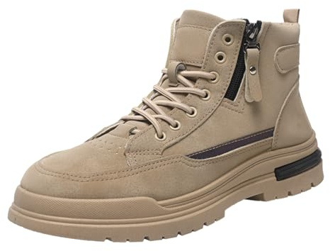 Baskets Montantes Homme Chaussures de Randonnée Doublure Chaude Chaussures d'hiver à Lacets Semelle Antidérapante Léger Tendances Sneakers Chaussures Décontractées 43