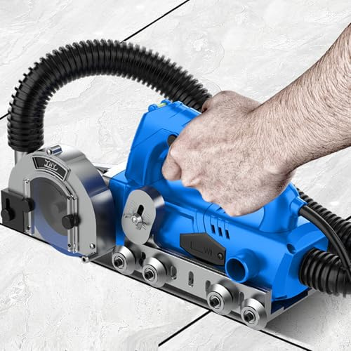 Limpiador de juntas eléctrico de 1200 W, máquina de limpieza de juntas de azulejos, máquina portátil desatascadora de juntas de azulejos con autoaspiración, 9000 rpm, juego de herramientas, herramie
