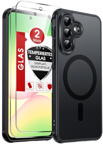 LeYi Funda Magnética para Samsung Galaxy A57/A 57 4G/5G, Negro