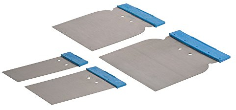 Silverline Tools 398777 - Espátulas para Masilla, 4 pzas (50, 80, 100, y 120 mm)