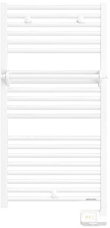 Atlantic, Radiateur sèche-serviettes électrique 2012 digital 1000W blanc, équipé d'un boîtier de commande digital et d'une barre de portage additionnelle de série